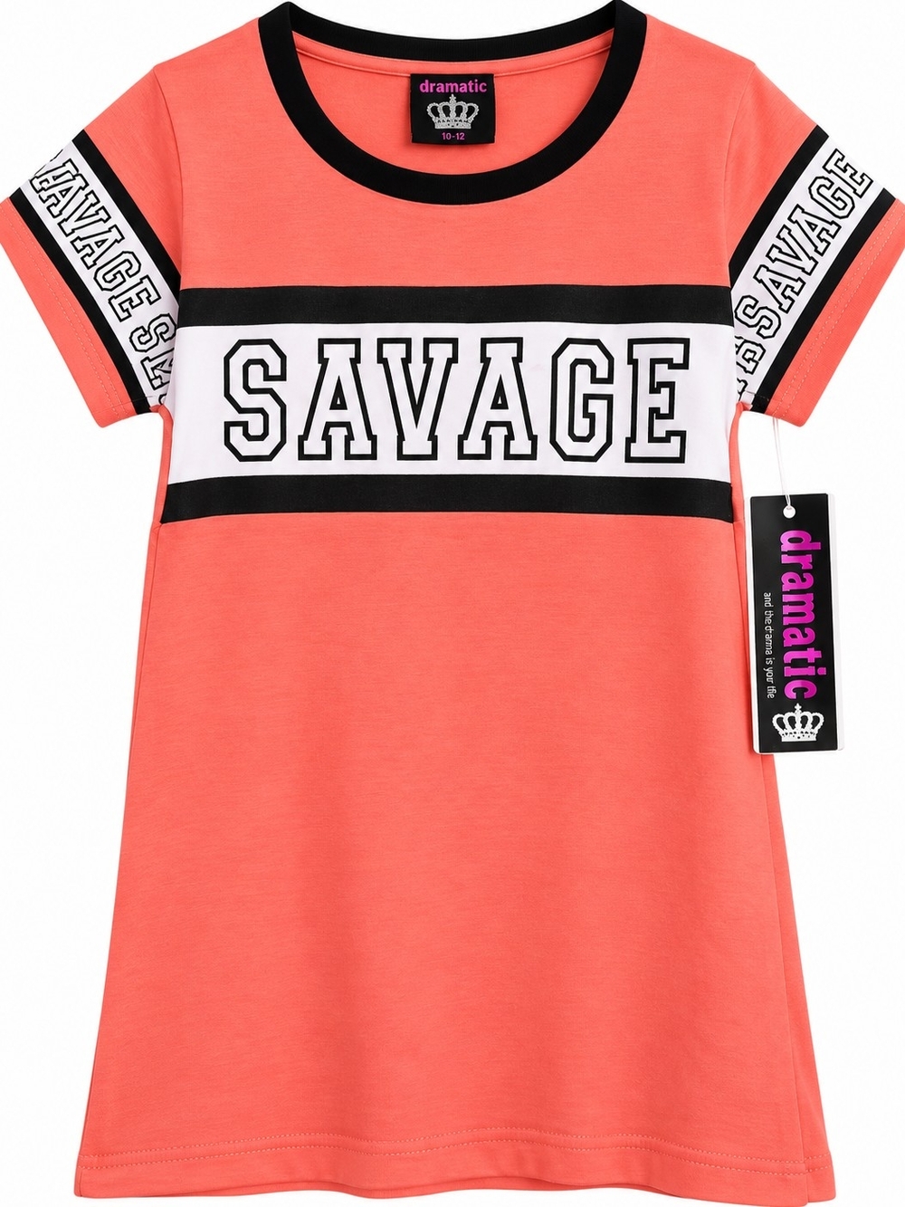 Coral 'Savage' Graphic Kids Tee